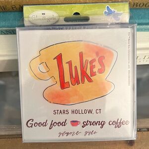 Gilmore Girls Luke's Diner Stars Hollow, CT set of Coasters. New.